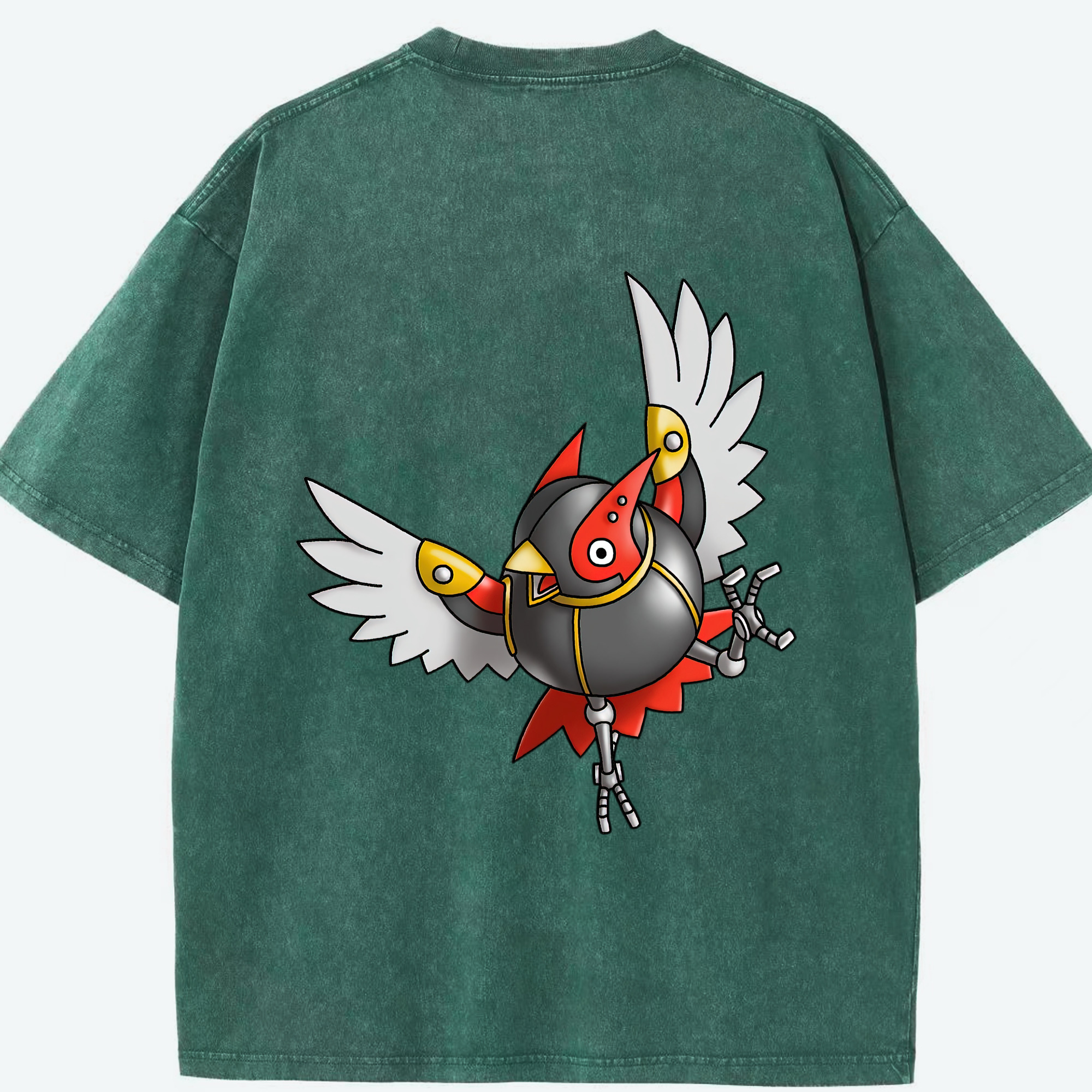 （画像用） ドラゴンクエスト Doragon Kuesuto Dragon Quest 綿100% ヴィンテージ風 半袖Tシャツ（背面プリント）